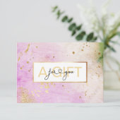 BUSINESS GIFT CERTIFICATE | Modern Watercolour (スタンド正面)