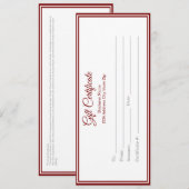 Business Gift Certificate - Printed Template (正面/裏面)