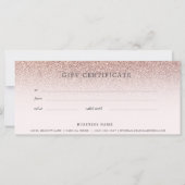 Business Gift Certificate Rose Gold Ombre (裏面)