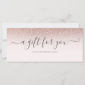 Business Gift Certificate Rose Gold Ombre (正面)