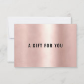 BUSINESS GIFT CERTIFICATE | Rosegold (正面)