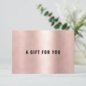 BUSINESS GIFT CERTIFICATE | Rosegold (スタンド正面)