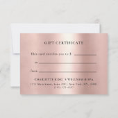 BUSINESS GIFT CERTIFICATE | Rosegold (裏面)