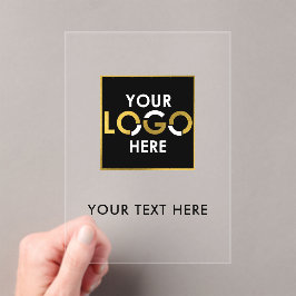 Business Gold Logo Modern Minimalist Branded アクリル招待状