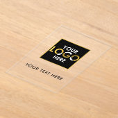 Business Gold Logo Modern Minimalist Branded アクリル招待状 (レイダウン)