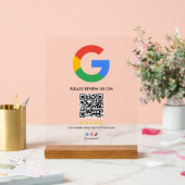 Business Google Review Tabletop Sign l QR Code アクリルサイン (ウェディング)