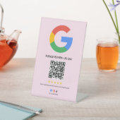 Business Google Review Tabletop Sign l QR Code 台座サイン (インサイチュ)