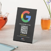 Business Google Review Tabletop Sign l QR Code 台座サイン (インサイチュ)