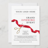 Business Grand Opening招待状 – ロゴの追加 招待状 (正面)