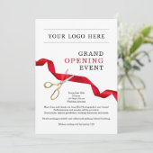 Business Grand Opening招待状 – ロゴの追加 招待状 (スタンド正面)