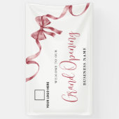 Business Grand Opening Ribbon Logo Welcome Banner 横断幕 (縦)