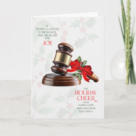 Business Greeting Judicial Gavel Cheer Custom Name シーズンカード