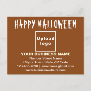 Business Halloween Greeting on Brownポストカード ポストカード