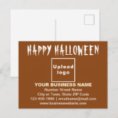 Business Halloween Greeting on Brownポストカード ポストカード (正面/裏面)