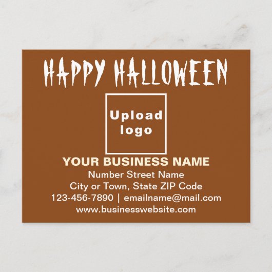Business Halloween Greeting on Brownポストカード ポストカード (正面)