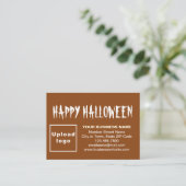 Business Halloween Greeting on Brown エンクロージャーカード (スタンド正面)