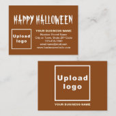 Business Halloween Greeting on Brown エンクロージャーカード (正面/裏面)