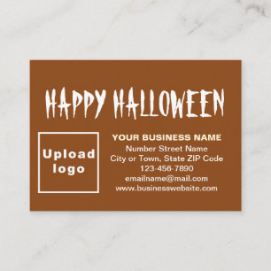 Business Halloween Greeting on Brown エンクロージャーカード
