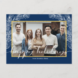 Business Happy Holiday with photo postcard シーズンポストカード
