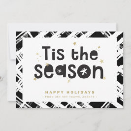 BUSINESS HOLIDAYは感謝していザシーズンブラック金ゴールド 招待状