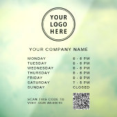 Business Hours Logo Create Your QR Code ウィンドウサイン (シート3)