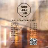 Business Hours Logo Create Your QR Code ウィンドウサイン (シート2)