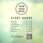 Business Hours Logo QR Code ウィンドウサイン (シート3)