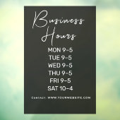 Business Hours Small Business Window Cling ウィンドウサイン (シート3)