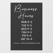Business Hours Small Business Window Cling ウィンドウサイン (シート)