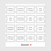 Business Index Tabs Binder Dividers Functional シール (シート)