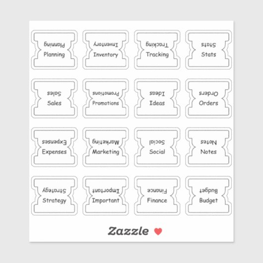 Business Index Tabs Binder Dividers Functional シール (シート)