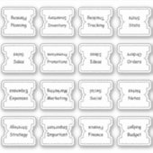 Business Index Tabs Binder Dividers Functional シール (正面)