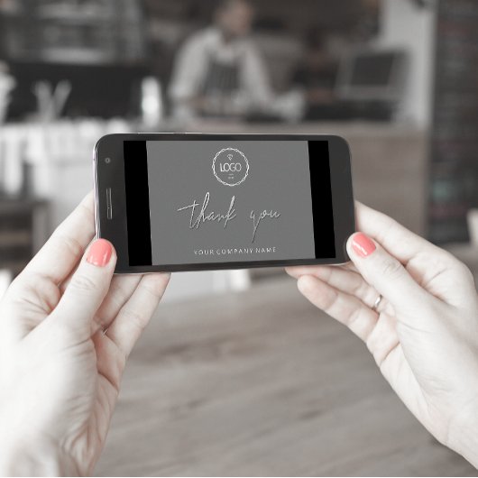 Business Insert Cardロゴグレー 招待状