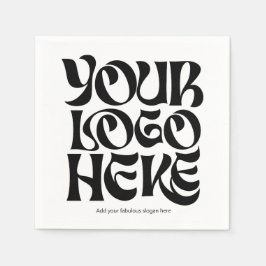 Business Large Logo and Text スタンダードカクテルナプキン