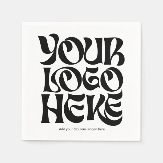 Business Large Logo and Text スタンダードカクテルナプキン (正面)