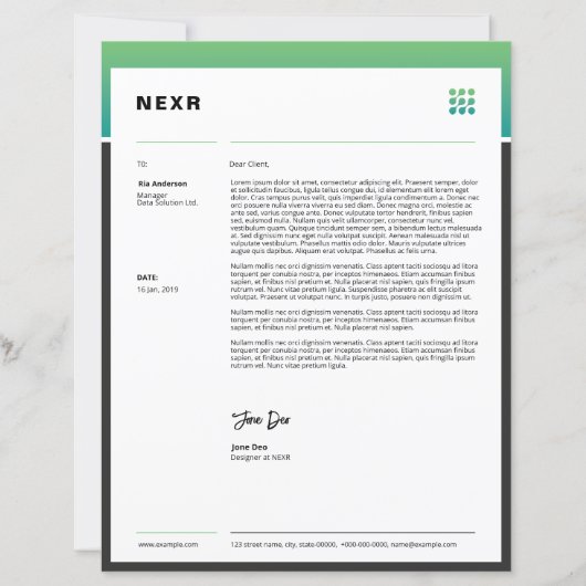 Business Letterhead Template (正面)
