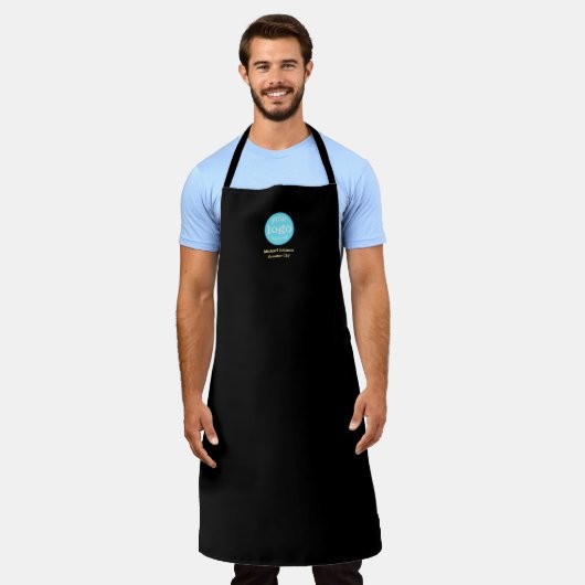 Business Logoのカスタム作成スタッフの制服 エプロン (着用した状態)
