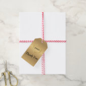 Business Logo会社の金ゴールドつるラベル（文字列型） ギフトタグ (より糸付き)