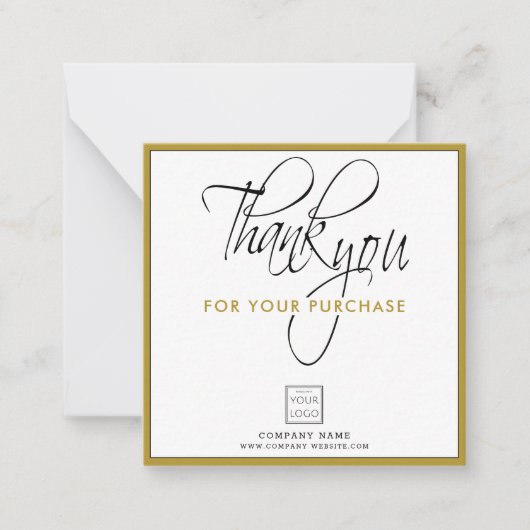 Business Logo会社名ご購入ありがとうございます ノートカード (正面)