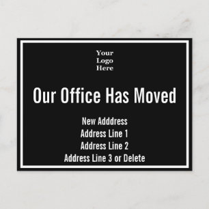 Business Logo白黒Our Officeが移動しました ポストカード
