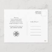 Business Logo 2025カレンダーモダン黒カラフル シーズンポストカード (裏面)