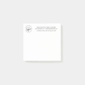 Business Logo & Address Minimal Corporate Branded ポストイット (正面)