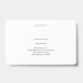 Business Logo and Employees Photo ID バッジ (裏面)