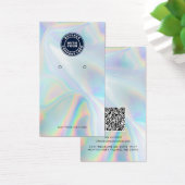 Business Logo and QR Code Earring Display Card (デスク)