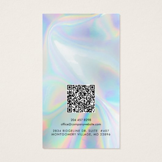Business Logo and QR Code Earring Display Card (裏面)
