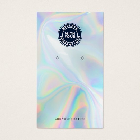 Business Logo and QR Code Earring Display Card (正面)