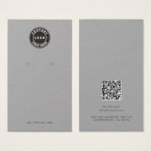 Business Logo and QR Code Earrings Display Card (正面&裏面)
