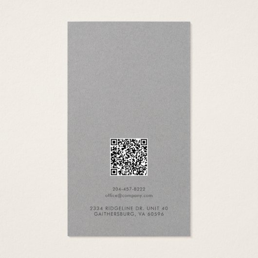 Business Logo and QR Code Earrings Display Card (裏面)