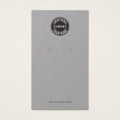 Business Logo and QR Code Earrings Display Card (正面)