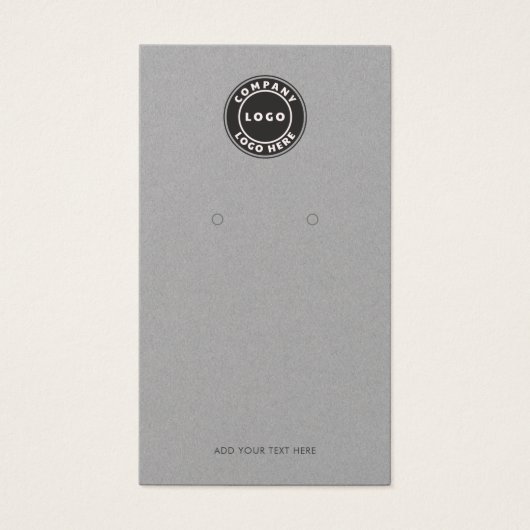 Business Logo and QR Code Earrings Display Card (正面)